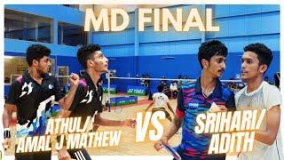 ADITH/SRIHARI VS ATHUL/AMAL J MATHEW:PALAKKAD DISTRICT BADMINTON CHAMPIONSHIP MENS DOUBLES FINAL