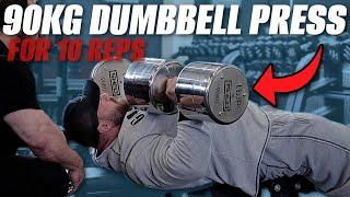 BENCH PRESSING 90KG DUMBBELLS | Chest Day