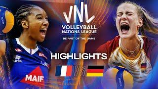 France  vs. Germany  - Highlights | Week 2 | Women's VNL 2025
