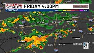 Rain chance continues into Friday as Charlotte stays cool