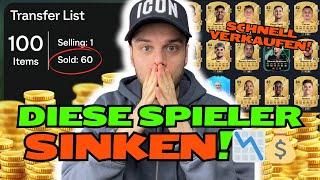 DIESE SPIELER SINKEN! JETZT SCHNELL VERKAUFEN UM KEINE COINS ZU VERLIEREN! FC 25 TRADING TIPPS