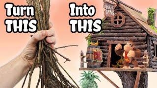 DONKEY KONG'S TREEHOUSE made from STICKS!