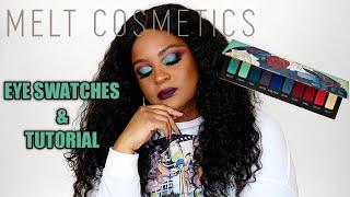 MELT COSMETICS MUERTE PALETTE EYE SWATCHES & TUTORIAL | ComfortablyChic365