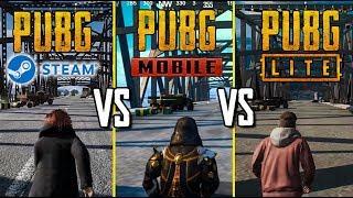 PUBG MOBILE vs PUBG LITE vs PUBG steam.СРАВНЕНИЕ МЕХАНИК В PUBG LITE ЧАСТЬ 1