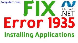 FIX "Error 1935" in Windows 7 | When Installing Applications | Hindi Tutorial |