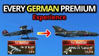 1 KILL WITH EVERY GERMAN PREMIUM PLANE (absolutely insane experience)