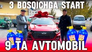 3-BOSQICHGA START BERILDI. 9 TA AVTOMOBIL