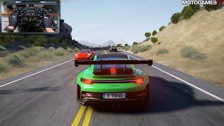 Assetto Corsa - 2023 Porsche 911 GT3 RS at LA Canyons | Moza DD R9 Gameplay