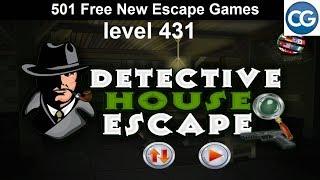 [Walkthrough] 501 Free New Escape Games level 431 - Detective house escape - Complete Game