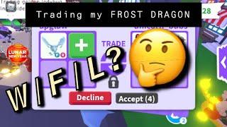 Trading my FROST DRAGON in a Rich Roplex Private Server! + Adopt Me Trading Advice