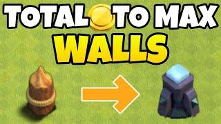 Coc Walls Upgrading Cost ! Total Cost Gold To Max Walls Clash of Clans