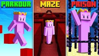 Minecraft Manhunt, But Each Dimension Has A Puzzle