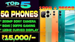 200MP OIS Camera| Top 5 Best 5g phones under 15000 in 2024| Curved Display| Best phone under 15000