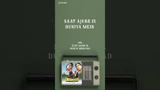 ️ Fly through the decades on the wings of Rafi and Mukesh's voices. "#SaatAjubeIsDuniyaMein" 