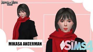 THE SIMS 4 : CREATE A SIMS (MIKASA ACKERMAN) ATTACK ON TITAN #2