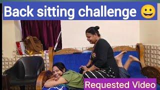 BACK SITTING CHALLENGE DIFFERENT POSE BACK SITTING //REQUESTED VIDEO BY HAPPY MIND CRAFT