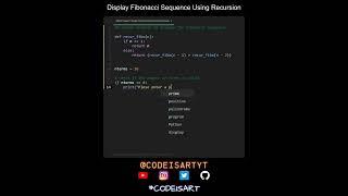 Display Fibonacci Sequence Using Recursion in Python | Python Examples | Python Coding Tutorial