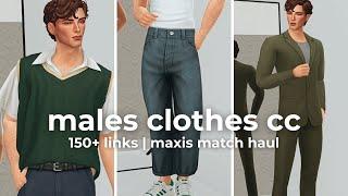 male clothes cc haul (150+ links!) | sims 4 cc finds