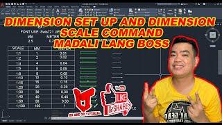AUTOCAD (Dimension set up and Dimension scale )