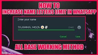 #(26) HOW TO INCREASE NAME LETTERS LIMIT IN YOUR WHATSAPP WITH MT MANAGER