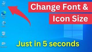 How to Change Icon Size on Windows 10/11 2024 | Change Font Icon Size (Quick Tutorial)