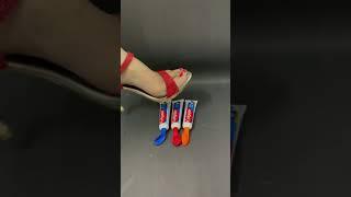 Experiment High Heels vs Toothpaste Ballons | Crushing Crunchy & Soft Things By Shoes #Shorts #Asmr