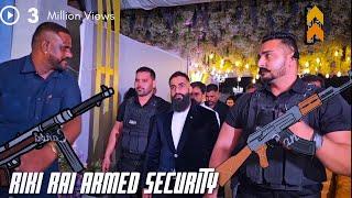 VIP Entry : Riki Rai Arrives in Style with Armed Security at Abhishek Ambresh's Extravagant Wedding!