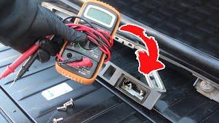 Repair of license plate light BMW X5 E53 E39 E38. BMW X5 number plate light strip error