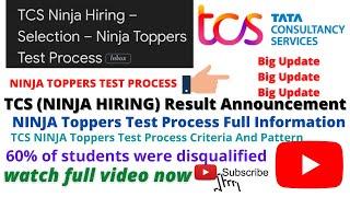 TCS Ninja Toppers Test Process Full Information / TCS Ninja Hiring Result 2022 #TCS #NINJA #Career