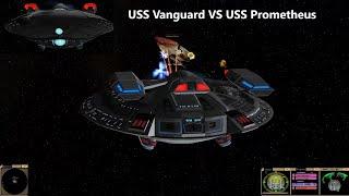 USS Vanguard Prototype VS USS Prometheus | Both Sides | Star Trek Bridge Commander Battle |