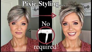 Pixie Hair Tutorial ~ Styling withOUT a Blow Dryer?!