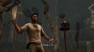 Uncharted 3 Drake's Deception Remastered - Chap 11 As Above, So Below: Mural (Align Statues) Puzzle