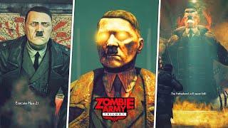 ALL HITLER Cutscenes & BossFight - Zombie Army Trilogy  GamePlay