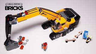 Lego City 60420 Yellow Construction Excavator Speed Build