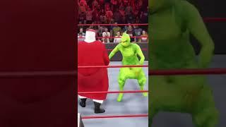 “The Grinch” gives “Santa Claus” Attitude Adjustment” WWE2K22 Holiday Match