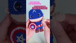 Capitão América amigurumi funko pop 