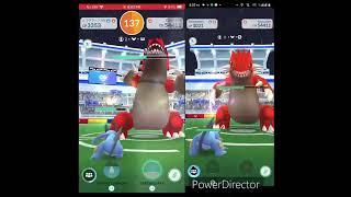 Mud Shot/Solarbeam Groudon Duo Raid 2 With Party Power (Rainy) #pokemongo #duo #viral #groudon