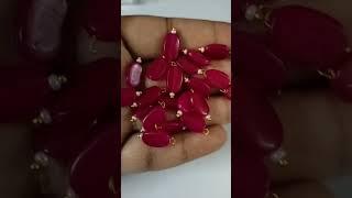 Dark Pink Color Tab Beads www.Prisara.com 8951212424