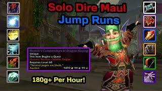 Solo Dire Maul Jump Runs | 180g/H - Ranged Classes! | Season of Discovery | KallTorak Wild Growth NA