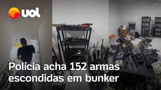 Polícia acha 152 armas escondidas em bunker na casa de CAC em SP; assista