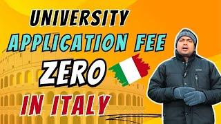 Study in Italy: Zero Application Fee in Universities with Deadline | No Application Fee in Italy ️