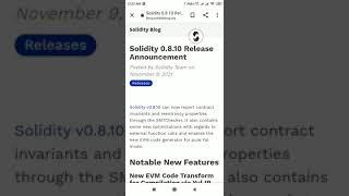 Solidity 0.8.10 Release Announcement  November 9 , 2021