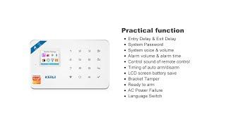 [host] KR-W181 Home Security Alarm System, Practical function explanation