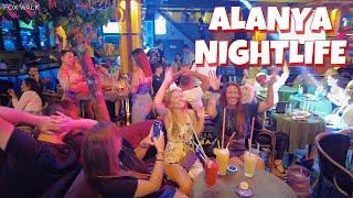 【4K】 Alanya Bar Street 2022 Walking Tour Antalya / TURKEY