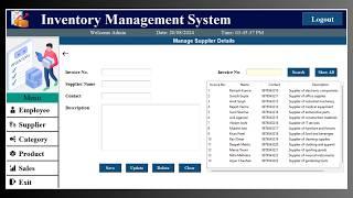 4. Inventory Management System with Python Tkinter & MySQL - Create Supplier Page 