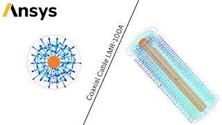 Coaxial cable design (LMR-100A) on Ansys Electronics Desktop Student