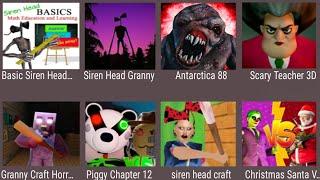 Baldi Basics Siren Head,Siren Head Granny,Scary Teacher 3D,Granny Craft Horror,Piggy Chapter 12,...