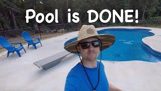 Our inground swimming pool is finished! | How to build a swimming pool.