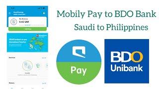 Mobily Pay to BDO Bank Philippines | Tagalog Tutorial | Mobily Pay Bank Transfer To Philippines