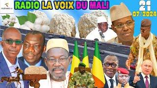 La Revue de Presse de la RADIO LA VOIX DU MALI du 21 JUILLET 2024